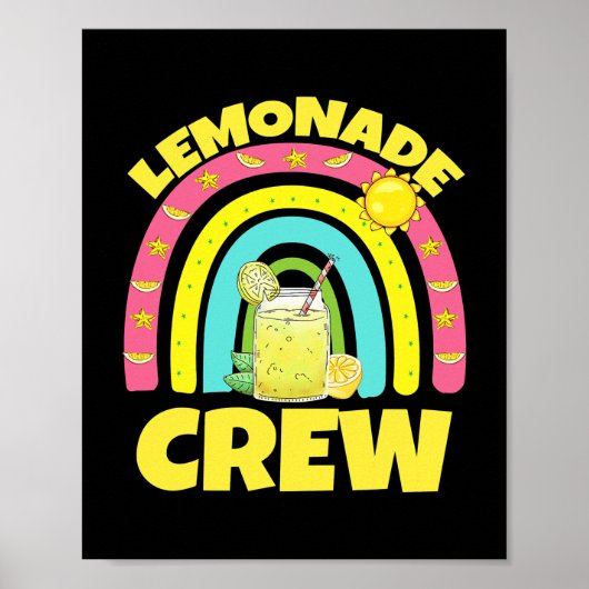 Juice Lemonade Crew Rainbow voor jongens Meisjes K Poster (Voorkant)