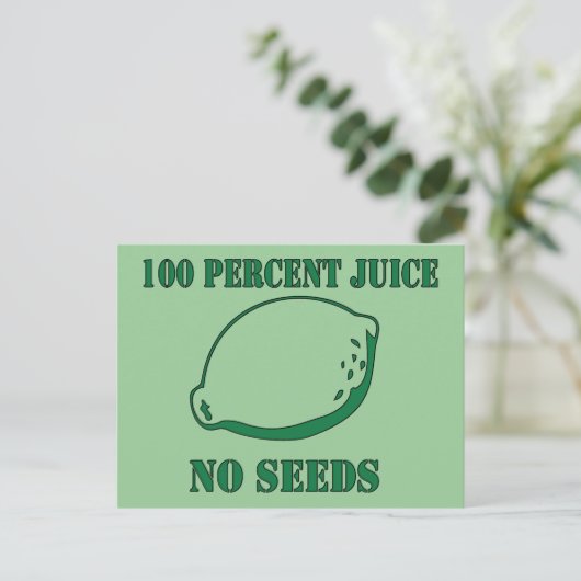 Juice No Seeds Briefkaart (Staand voorkant)