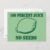 Juice No Seeds Briefkaart (Voorkant / Achterkant)