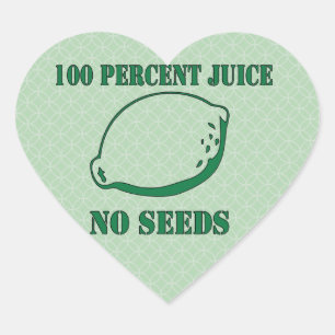 Juice No Seeds Hart Sticker