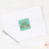 Juice - Ontbijt, Lunch & Diner. sapreiniging Vierkante Sticker (Envelop)