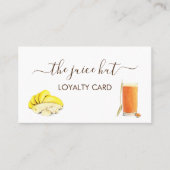 Juice Smoothie Ontbijt Waterverf Loyaliteit Visitekaartje (Voorkant)