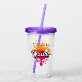 Juice splash acryl drinkbeker (Achterkant)