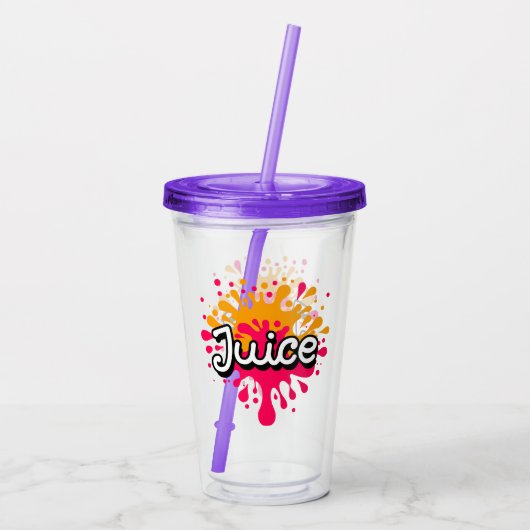 Juice splash acryl drinkbeker (Achterkant)