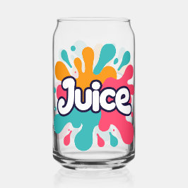 Juice splash blikvorm glas