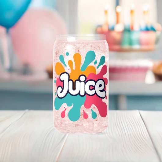 Juice splash blikvorm glas (Insitu (Baby Shower))