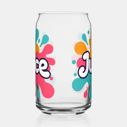 Juice splash blikvorm glas (Links)