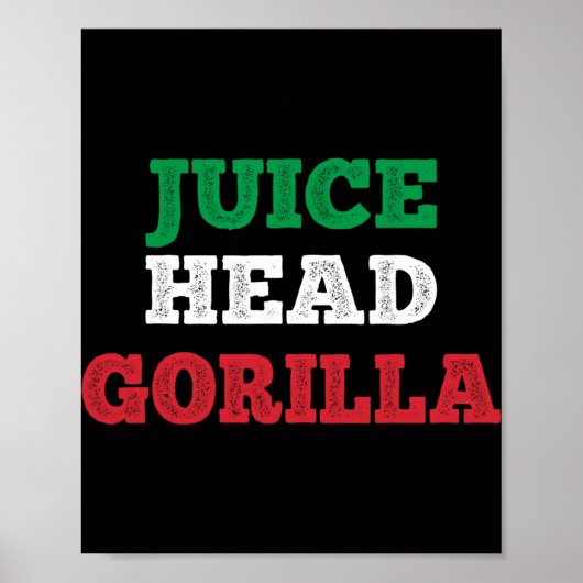 Juicehead Gorilla New Jersey Garden Nj Shore Itali Poster (Voorkant)