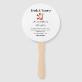 Juices & shakes restaurant zakelijke website socia handwaaier (Achterkant)