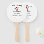 Juices & shakes restaurant zakelijke website socia handwaaier (Voorkant en achterkant)