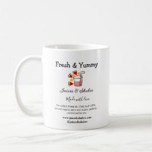 Juices & shakes restaurant zakelijke website socia koffiemok