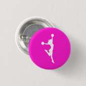 Juich het Roze van de Button van 2 Silhouet toe (Voorkant /achterkant)