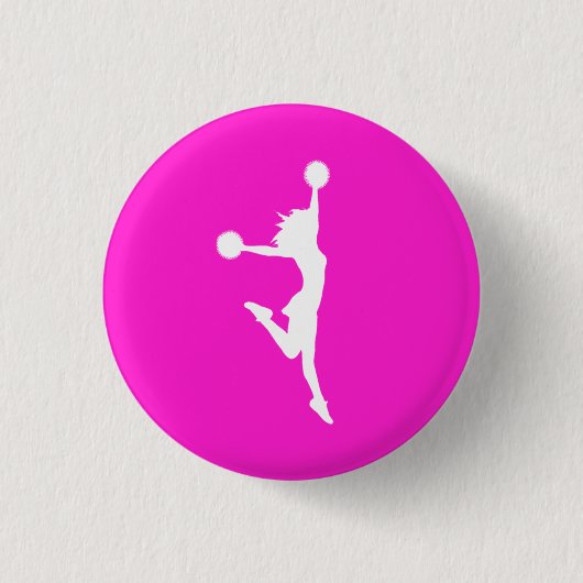 Juich het Roze van de Button van 2 Silhouet toe (Voorkant)