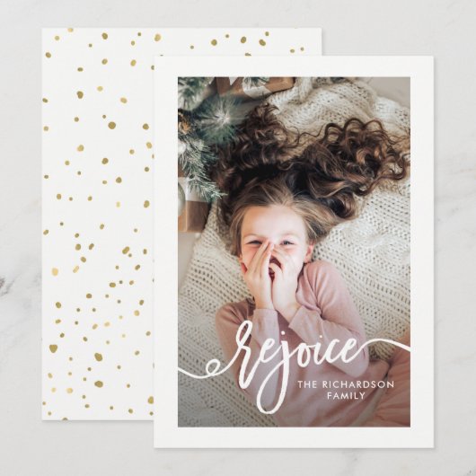 juichen | Kerstscript met foto Feestdagenkaart (Voorkant / Achterkant)