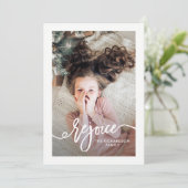 juichen | Kerstscript met foto Feestdagenkaart (Staand voorkant)