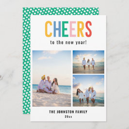 JUICHEN Kleurrijke Nieuwjaarsfoto Feestdagenkaart