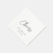 JUICHEN Trouwdatum Koppel NAMEN Modern Minimalist Servet (Hoek)