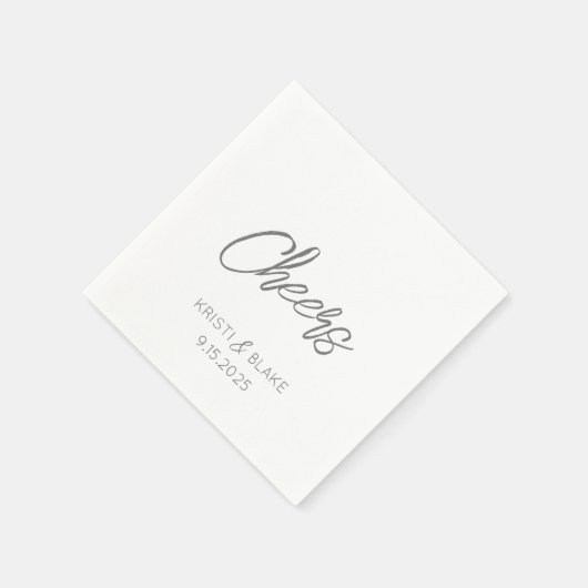 JUICHEN Trouwdatum Koppel NAMEN Modern Minimalist Servet (Hoek)