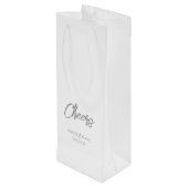 JUICHEN Trouwdatum Koppel NAMEN Modern Minimalist Wijn Cadeautas (Achterkant Gekanteld)