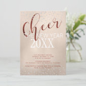 Juichen voor het Nieuwjaar Gold Foil Diamonds Part Kaart (Staand voorkant)