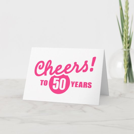 Juicht aan 50 jaar verjaardags toe kaart (Voorkant)