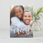 Juicht aan de Vakantie van de Foto van het Feestdagenkaart (Staand voorkant)