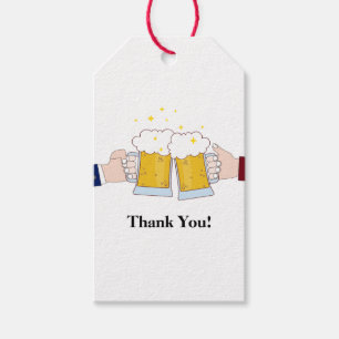 juicht, bieren toe, dankt het bier u giftlabel cadeaulabel