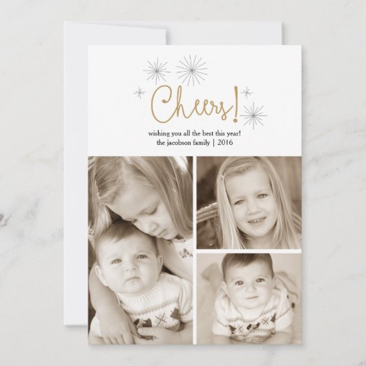 Juicht de Gelukkige Kaart van de Foto van het (Voorkant)