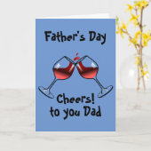 Juicht en Wijn Vaderdag toe Kaart (Gele Bloem)