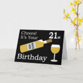 Juicht het is Uw 21ste Verjaardag toe Kaart (Gele Bloem)