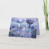 Juicht met bellen toe feestdagen kaart (Achterkant)