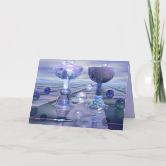 Juicht met bellen toe feestdagen kaart (Voorkant)