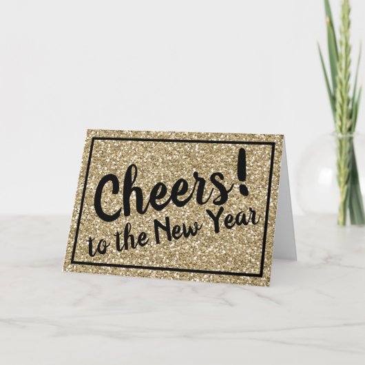 Juicht toe! aan het Nieuwjaar! Feestdagen Kaart (Voorkant)