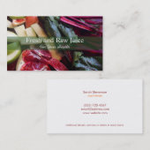 Juicing Nutritionist Food and Diet Health Green Visitekaartje (Voorkant / Achterkant)