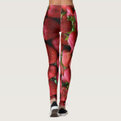 Juicy aardbeien Fotografisch patroon Leggings (Achterkant)