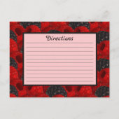 Juicy Berry Pattern en Name Write on Recipe Card Briefkaart (Achterkant)