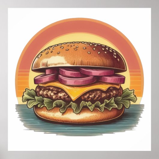 Juicy Burger Delight Poster (Voorkant)