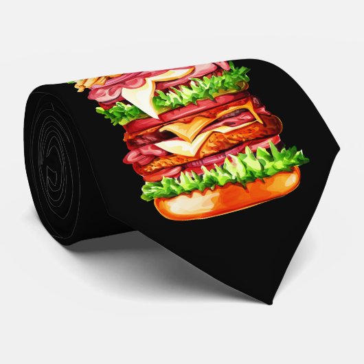 Juicy Burger Stropdas (Opgerold)