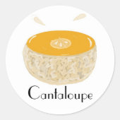 Juicy Cantaloupe Ronde Sticker (Voorkant)