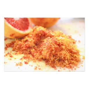 Juicy Citrus Bloed Sinaasappels en Zest Foto Afdruk
