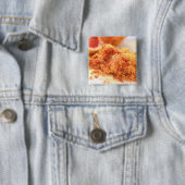 Juicy Citrus Bloed Sinaasappels en Zest Vierkante Button 5,1 Cm (In situ)