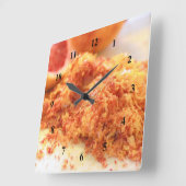 Juicy Citrus Bloed Sinaasappels en Zest Vierkante Klok (Hoek)