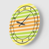 Juicy Citrus lemon Limoen en Oranje strepen Grote Klok (Hoek)