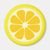 Juicy Citrus Lemon Tropical Fruit Slice Kitchen Magneet (Voorkant)