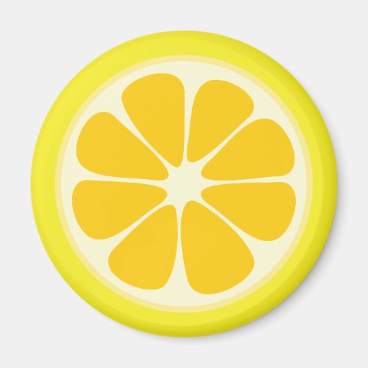 Juicy Citrus Lemon Tropical Fruit Slice Kitchen Magneet (Voorkant)