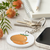 Juicy Citrus Oranje Sleutelhanger Design (Voorkant Rechts)