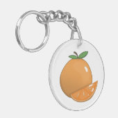 Juicy Citrus Oranje Sleutelhanger Design (Voorkant Links)