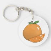 Juicy Citrus Oranje Sleutelhanger Design (Voorkant)