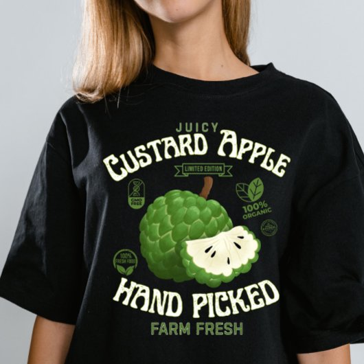 Juicy Custard Apple Fruit Label  Tri-Blend Shirt
