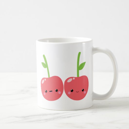 Juicy Cute Kawaii Cherries Koffiemok (Rechts)